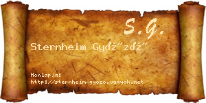 Sternheim Győző névjegykártya