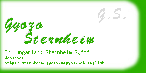 gyozo sternheim business card